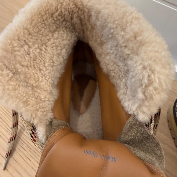 See by Chloe - Taupe Shearling & Leather "Eileen Ankle Boots", Size FR40/US9 - Picture 9 of 10